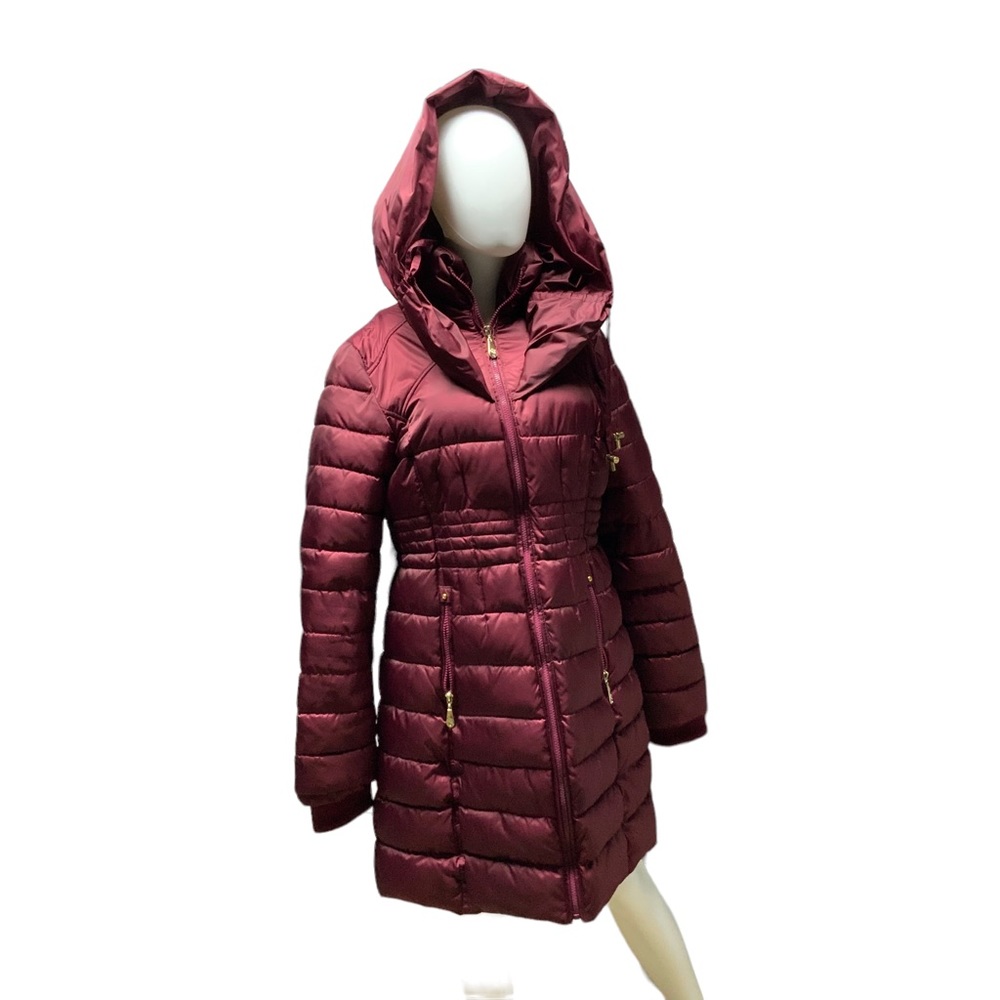Betesy Johnson Large Puffy Coat Burgundy